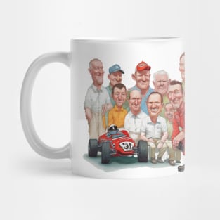 Cartoon race car team Mug